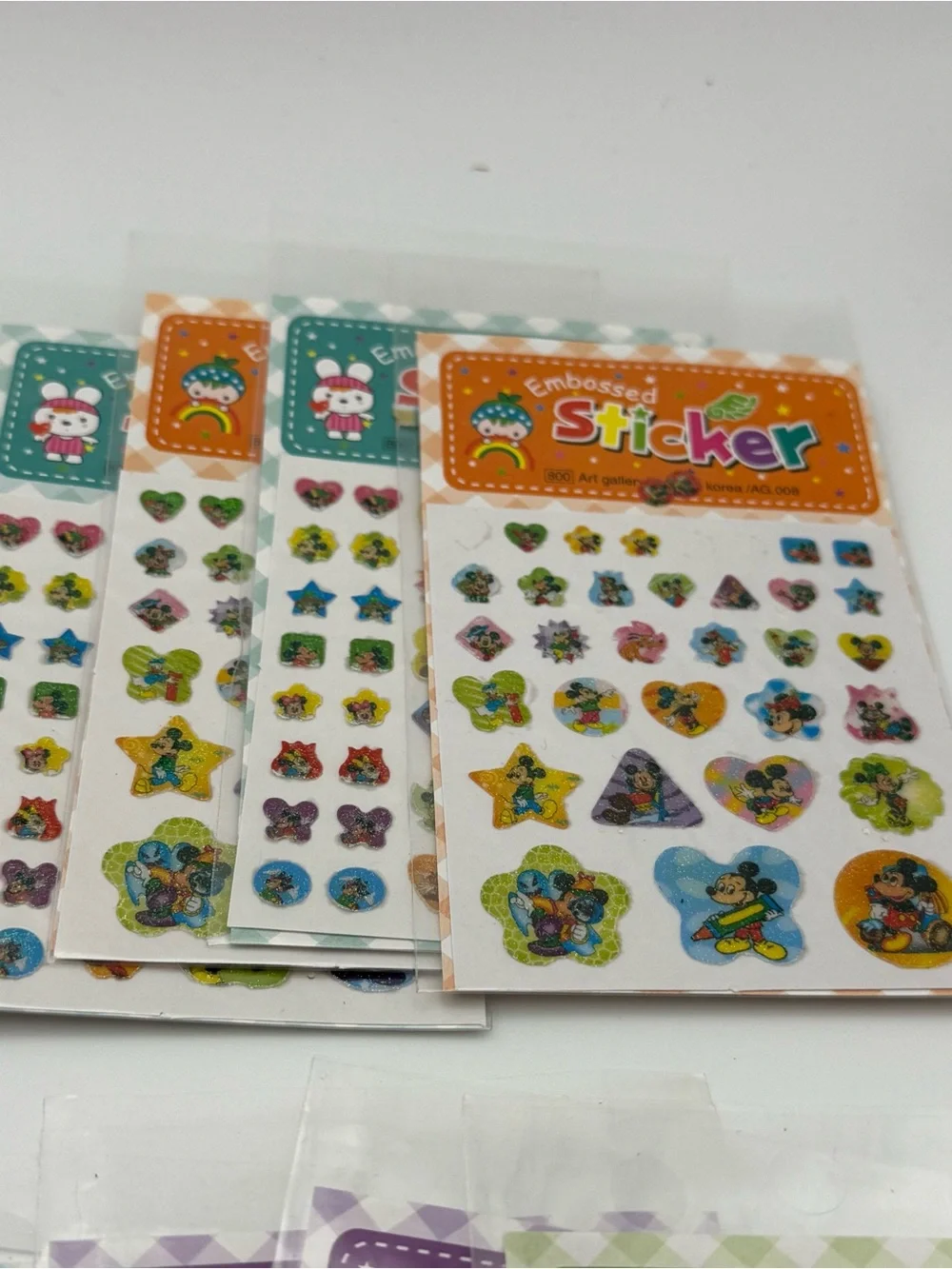 Assorted Embossed Sticker Sheets - Multicolor